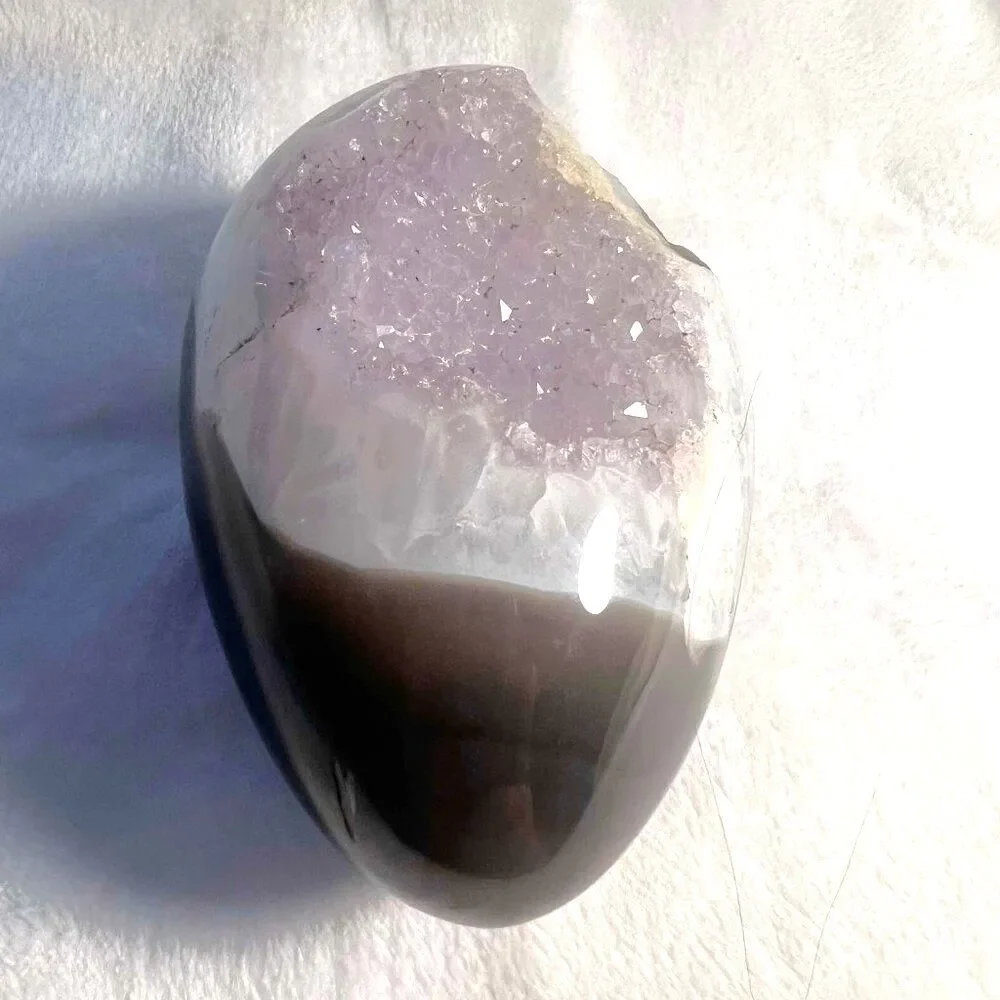 Amethyst Geode Crystal Egg